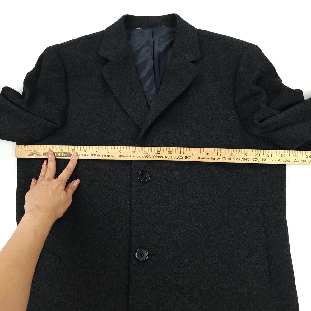 NEW Saks Fifth Avenue Wool Cashmere long Car Coat Old Money Quiet Luxury Preppy - Picture 4 of 14